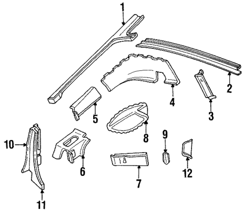 Inner Components for 1992 Chevrolet Camaro #1