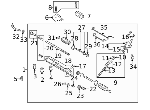 Steering Gear & Linkage for 2011 Mazda 6 #0