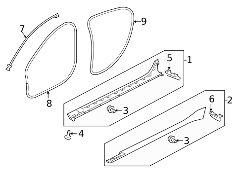 Exterior Trim - Pillars for 2020 Jaguar XE #1