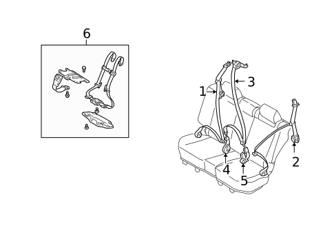 Seat Belt for 2004 Subaru Outback #0