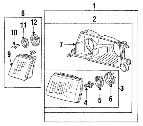 Bulbs - Chassis for 1993 Lexus LS400 #0
