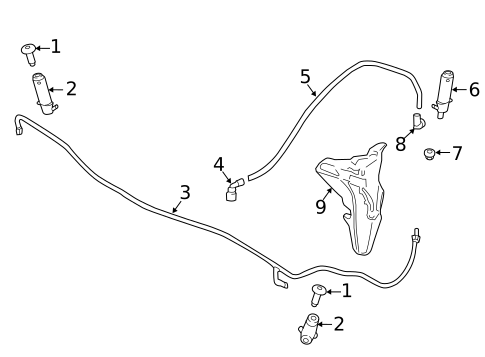 Washer Components for 2019 Porsche 911 #0