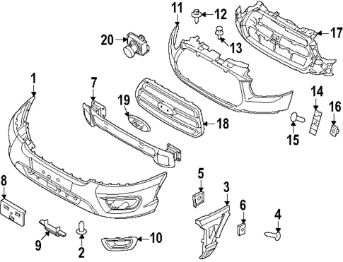 Bumper & Components - Front for 2024 Ford Transit-350 #0