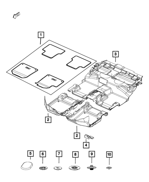 Carpets, Floor Mats, Load Floor, and Silencers for 2017 Jeep Compass #2
