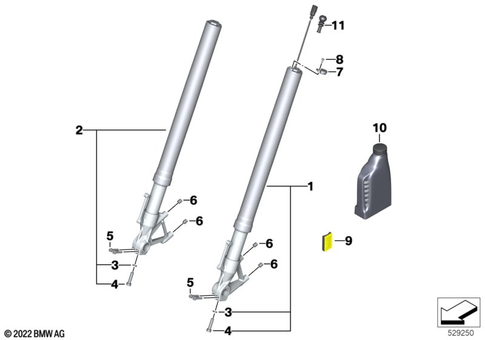 Telescopic Forks, Telelever for 2025 BMW-Motorrad M 1000 XR #1
