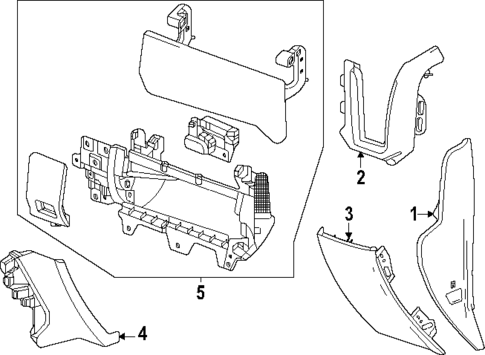 Instrument Panel Components for 2025 GMC Sierra 2500 HD #8