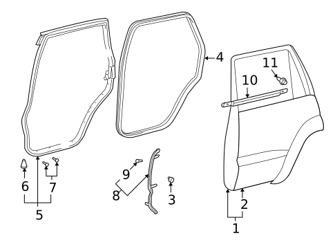 Door & Components for 2006 Lexus GX470 #0