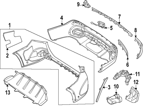 Bumper & Components - Rear for 2025 Mercedes-Benz GLC63 AMG S E Performance #0
