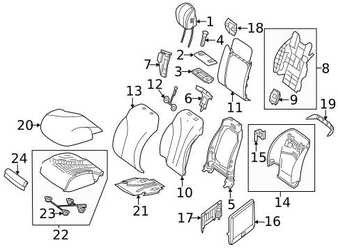 Driver Seat Components for 2019 Mercedes-Benz S 560 #1