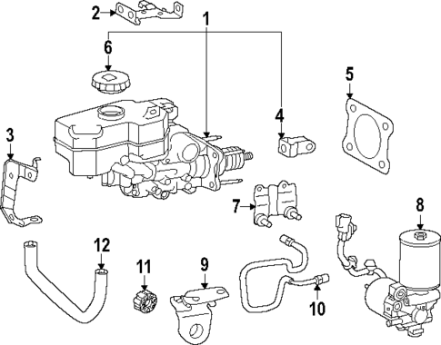 Master Cylinder - Components On Dash Panel for 2025 Toyota Sequoia #0