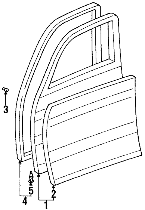 Door & Components for 1995 Toyota Land Cruiser #1