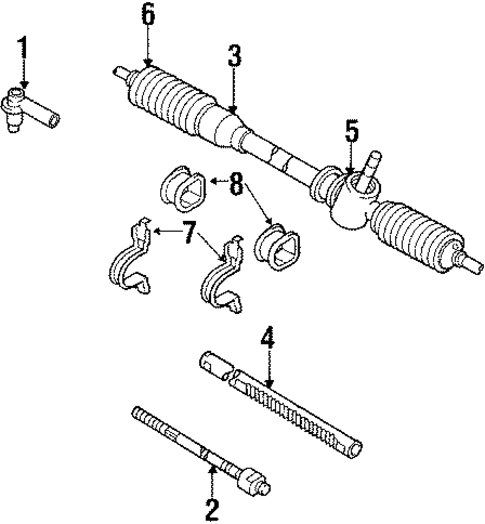 Steering Gear & Linkage for 1990 Toyota Corolla #2