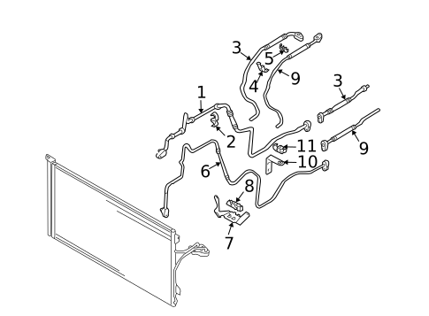 Condenser, Compressor & Lines for 2007 Audi Q7 #2