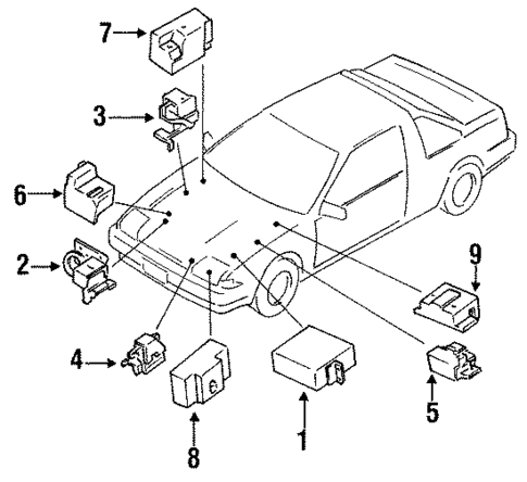 Air Bag Components for 1990 Nissan Pulsar NX #0