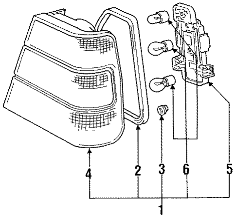 Tail Lamps for 1992 Volvo 940 #1