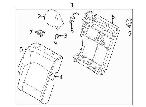 Rear Seat Components for 2024 Kia Soul #1