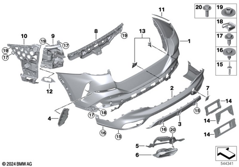 Bumper, Rear for 2019 BMW X6 M50iX #0