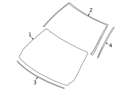 Glass - Windshield for 2007 BMW 328i #1