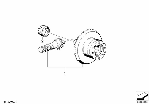 Gears with Bearings, Angle Gearbox Rear for 2002 BMW-Motorrad R 1200 CL #3