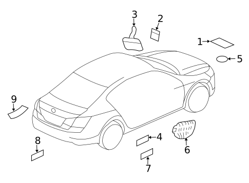 Labels for 2014 Honda Accord #1
