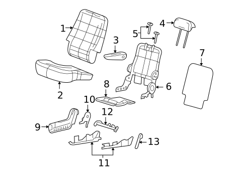 Rear Seat Components for 2004 Mercury Monterey #0