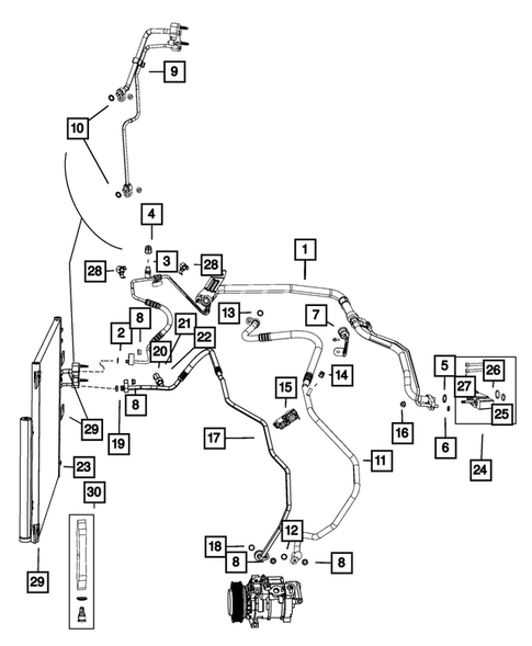Air Conditioner and Heater Plumbing for 2019 Ram 1500 Classic #0