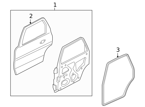 Door & Components for 2007 Mercury Mariner #0