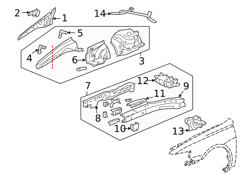 Structural Components & Rails for 2007 Acura TSX #0