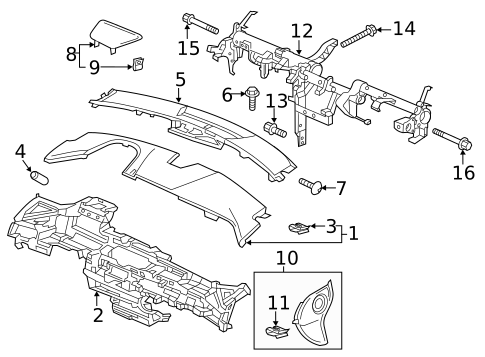 Cluster & Switches for 2019 Honda Clarity #1