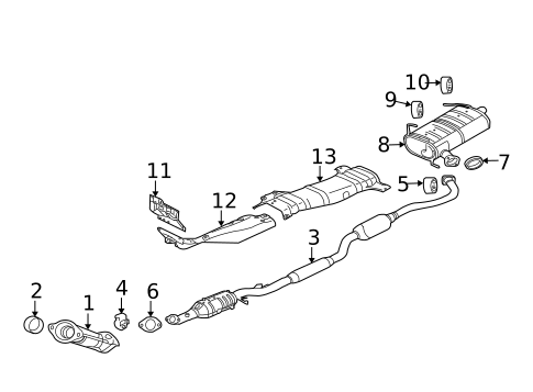 Exhaust Components for 2018 Mitsubishi Outlander #1