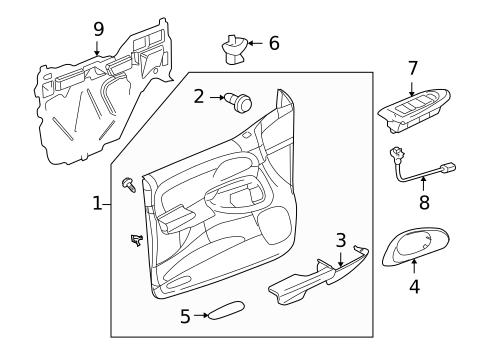 Front Door for 2005 Buick Rainier #1