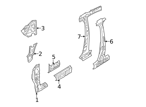 Center Pillar & Rocker for 2009 Volkswagen Jetta #1
