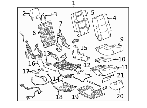 Second Row Seats for 2018 GMC Yukon XL #9