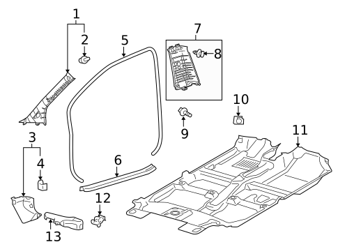 Interior Trim - Pillars for 2012 Toyota Yaris #1