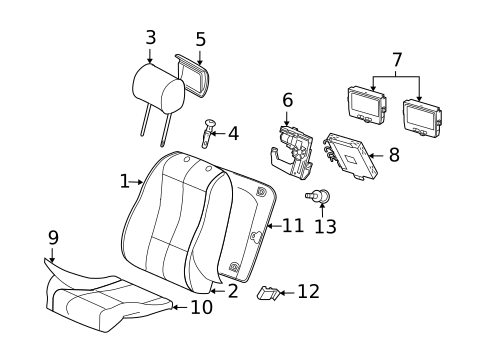 Front Seat Components for 2009 Jaguar XJR #1