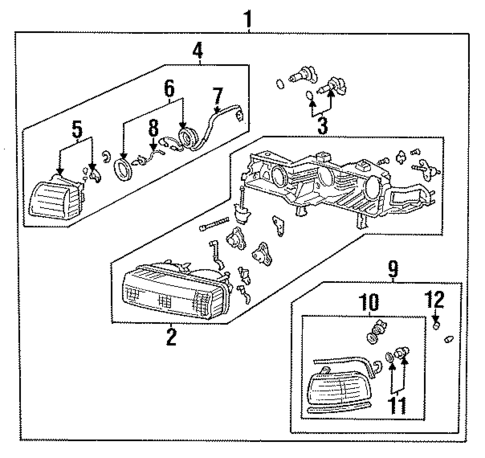 Bulbs - Chassis for 1992 Acura Vigor #0