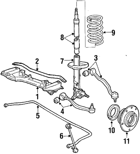 Front Suspension for 1984 BMW 633CSi #0