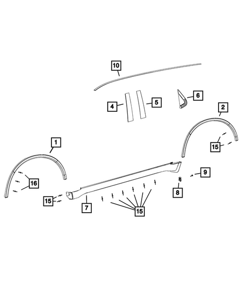 Moldings and Ornamentation for 2025 Dodge Durango #0