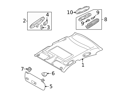 Interior Trim - Roof for 2007 Jaguar S-Type #0