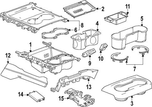 Center Console for 2025 GMC Yukon #3