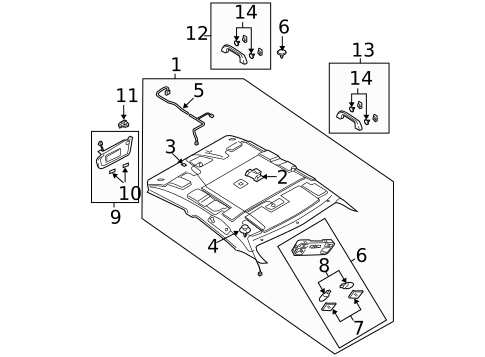 Interior Trim - Roof for 2006 Mazda 6 #2