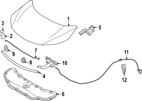 Hood & Components for 2023 Nissan ARIYA #0