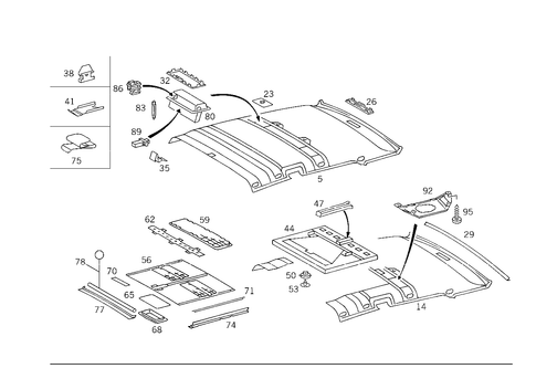 Headliner for 1993 Mercedes-Benz 300SD #0