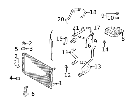 Radiator & Components for 1997 Audi A4 Quattro #0