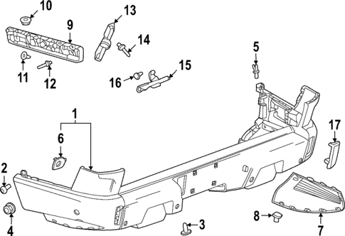 Bumper & Components - Rear for 2023 GMC Hummer EV Pickup #0