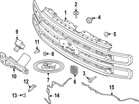 Grille & Components for 2024 Ford F-350 Super Duty #1