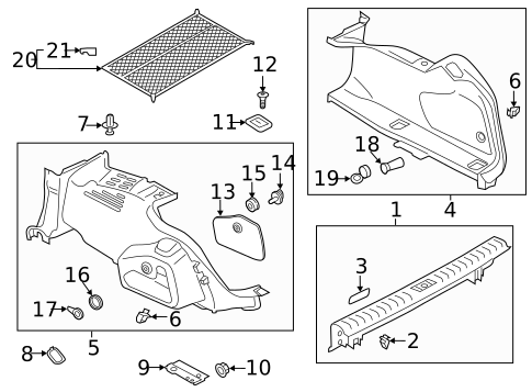 Interior Trim - Rear Body for 2022 Audi A6 Quattro #1