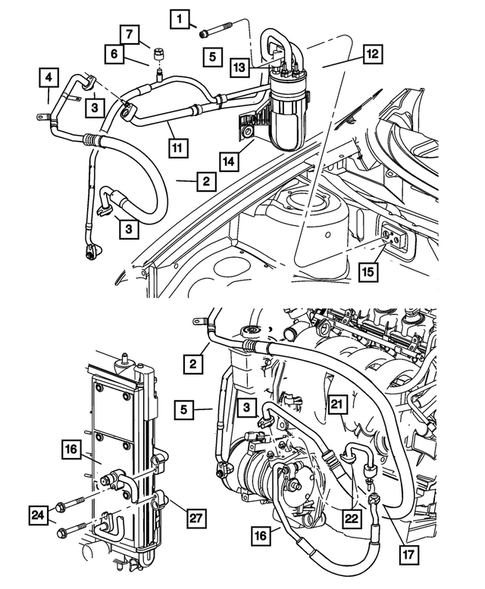 Air Conditioner and Heater Plumbing for 2004 Dodge Neon #0