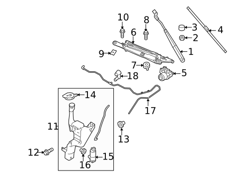 Wiper & Washer Components for 2012 Ford Fiesta #0