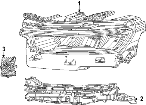 Headlamp Components for 2025 Jeep Grand Cherokee #1